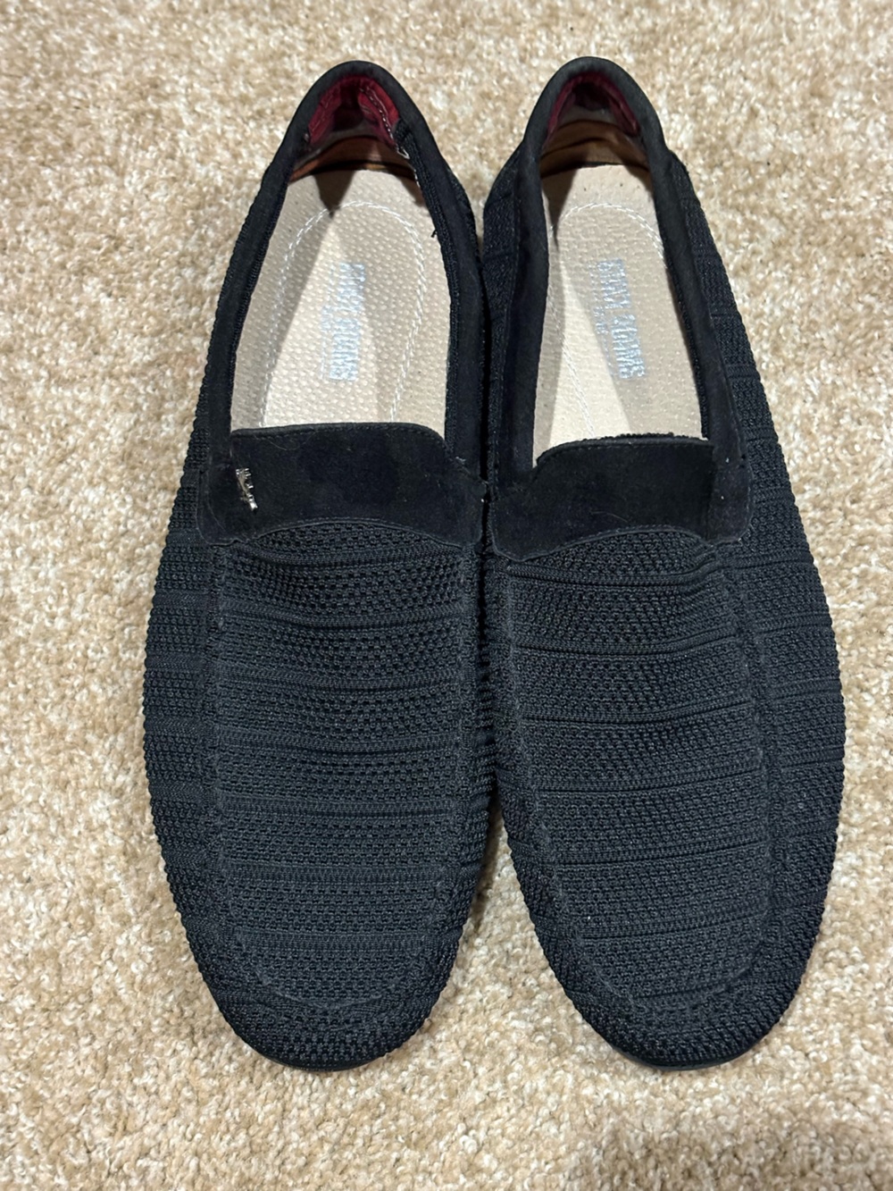 Stacey Adams Men's Black Knit Slip-On Loafers